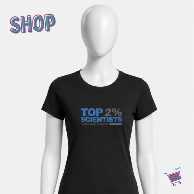 Top 2% Scientists t-shirt from the TOPSCINET shop